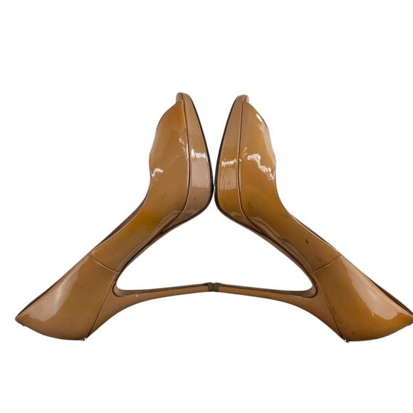 Christian Dior Pumps Women 8 38 Miss Dior Peep-Toe Platform Beige Patent Leather - Picture 9 of 14